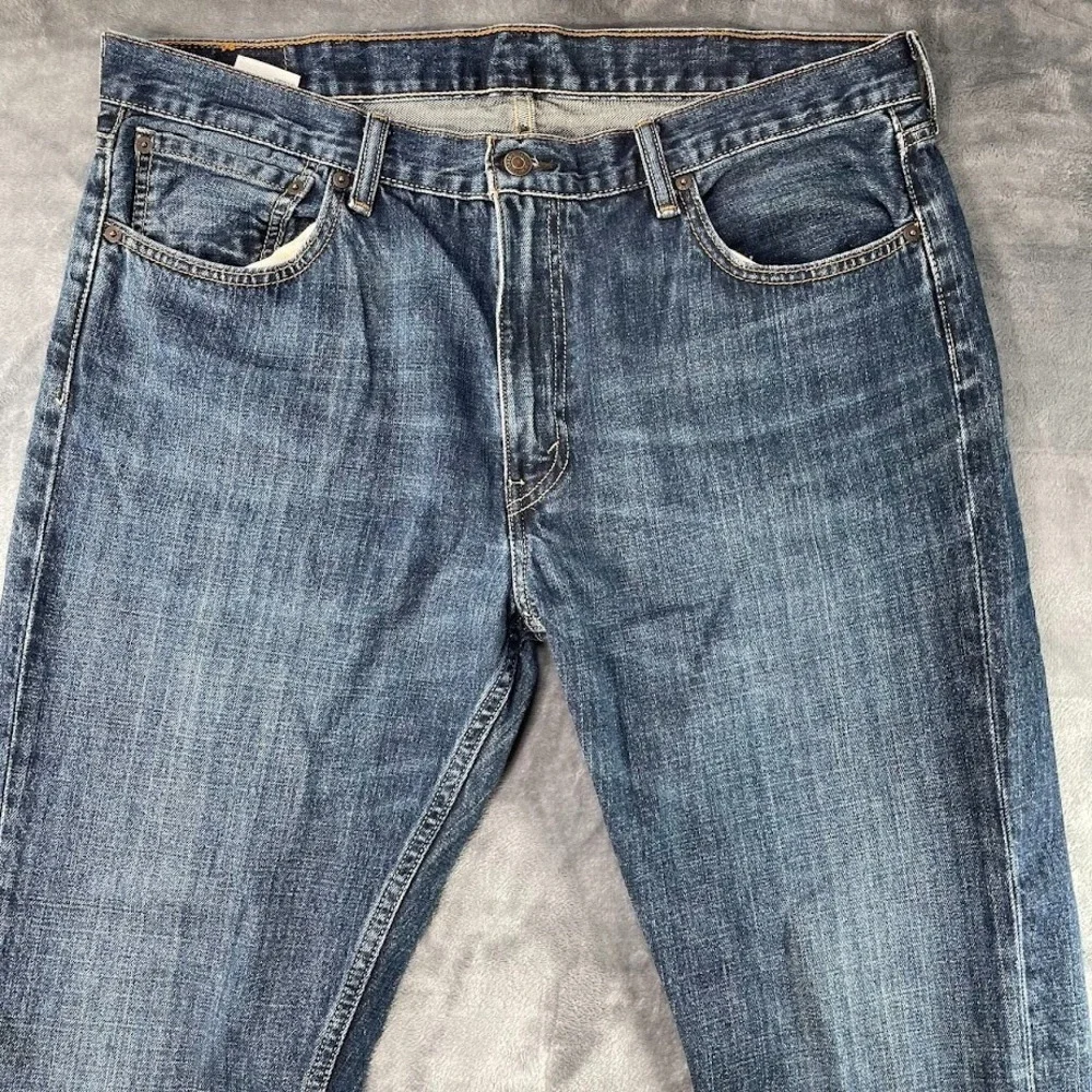 Levi's 527 Boot Cut Jeans Mens Size 38x32 Blue Denim Dark Wash Cotton Cowboy